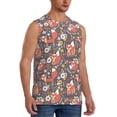 thumbnail image 1 of Lsque Foxes Print Men's Cotton Blend Sleeveless Muscle Shirts (S-3XL)- Moisture Wicking, Odor Protection, UPF 30+,XX-Large, 1 of 8
