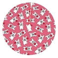 thumbnail image 1 of Lsque French Bulldog And Heart Print Christmas Tree Skirt, Tree Skirt with Ties or Velcro, Perfect for Holiday Decorations, Halloween, and New Year-48", 1 of 7