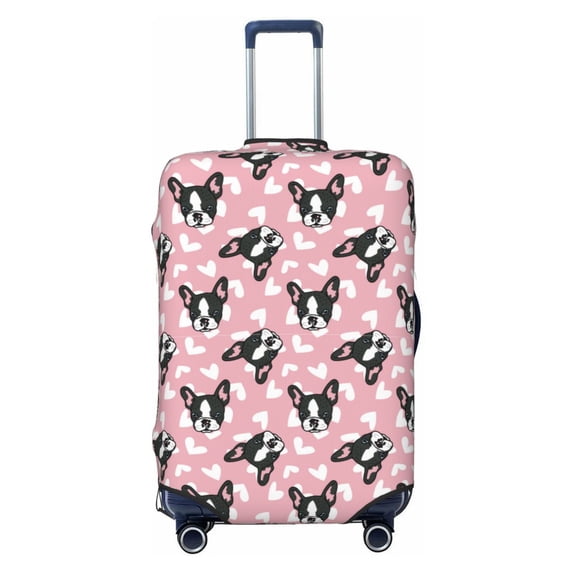 Lsque French Bulldog Printed Luggage Cover, Travel Luggage Protector,Scratch and Dirt Resistant, Fits 18-32 Inch Luggage - Medium