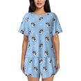 thumbnail image 1 of Lsque French Bulldog Puppy Women's Short-Sleeved Pajama Set - 2 Piece Soft and Lightweight Sleepwear Set-Medium, 1 of 9