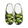 thumbnail image 1 of Lsque Fresh Avocado Pattern Womens Comfort Cotton on Scuff With Memory Foam and Anti-skid Sole Slipper-44/45, 1 of 7