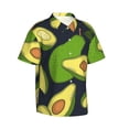 thumbnail image 1 of Lsque Fresh Avocado pattern Hawaiian Shirt for Men, Unisex Summer Beach Casual Short Sleeve Button Down Shirts-Small, 1 of 9