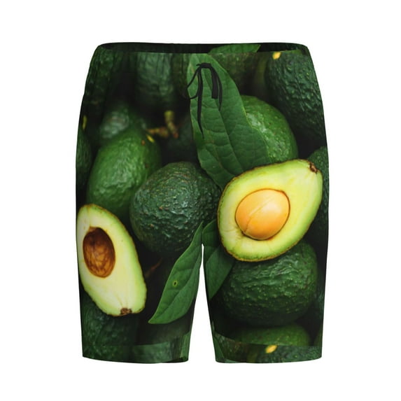 Lsque Fresh Avocados Mens Sleep Pajama Shorts,Short Pajama Pants, Cotton Ultra-Soft Knit-Small