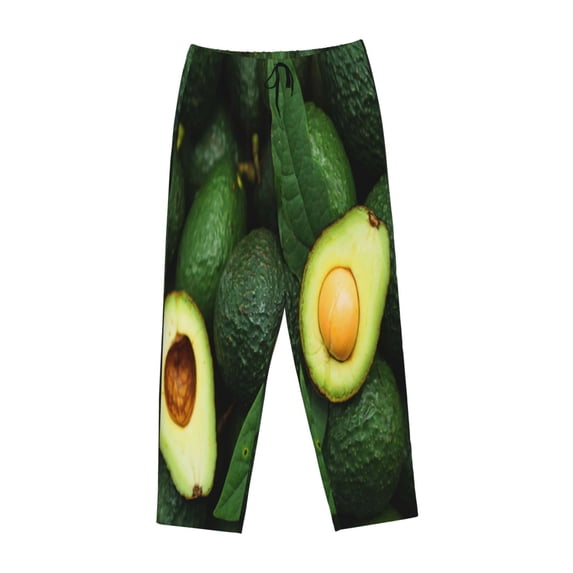 Lsque Fresh Avocados Print Women's Pajama Pants, Lounge Pant - Comfortable Home Wear,Elastic Waistband, Stylish Design-X-Large