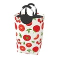 thumbnail image 1 of Lsque Fresh Red Tomato Laundry Basket, Laundry Hamper, Dirty Clothes Hamper for Laundry, Collapsible, Waterproof Laundry Baskets with Aluminum Handles for Laundry, Dorm, Family, 1 of 6