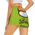 thumbnail image 1 of Lsque Fresh Sushi Printed Women's Running Shorts with Liner Pockets,Elastic Quick Dry Workout Athletic Gym Yoga Shorts,Womens High Waist Shorts-Medium, 1 of 9
