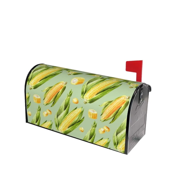 Lsque Fresh Sweet Corn Mailbox Cover Standard Size ,Magnetic Mailbox Covers Post Wraps Letter Box Cover -25.5x21 in