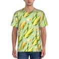 thumbnail image 1 of Lsque Fresh Sweet Corn Pattern Mens Polo Golf Shirts Funny Graphics Shorts Sleeve Button Shirts Baseball T-shirt-XX-Large, 1 of 7