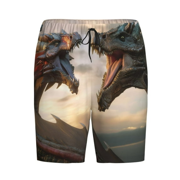 Lsque Friendship Dragon Mens Sleep Pajama Shorts,Short Pajama Pants, Cotton Ultra-Soft Knit-XX-Large