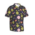 thumbnail image 1 of Lsque Frog And Flowers pattern Hawaiian Shirt for Men, Unisex Summer Beach Casual Short Sleeve Button Down Shirts-X-Large, 1 of 9