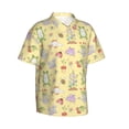 thumbnail image 1 of Lsque Frog Bee pattern Hawaiian Shirt for Men, Unisex Summer Beach Casual Short Sleeve Button Down Shirts-Medium, 1 of 9