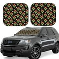 thumbnail image 1 of Lsque Frogs In Mushroom Hats 2 PCS Windshield Sun Shade | CarFoldable Window Covers | Car Accessories Reflect UV for Universal Cars SUV Truck | Small, 1 of 7