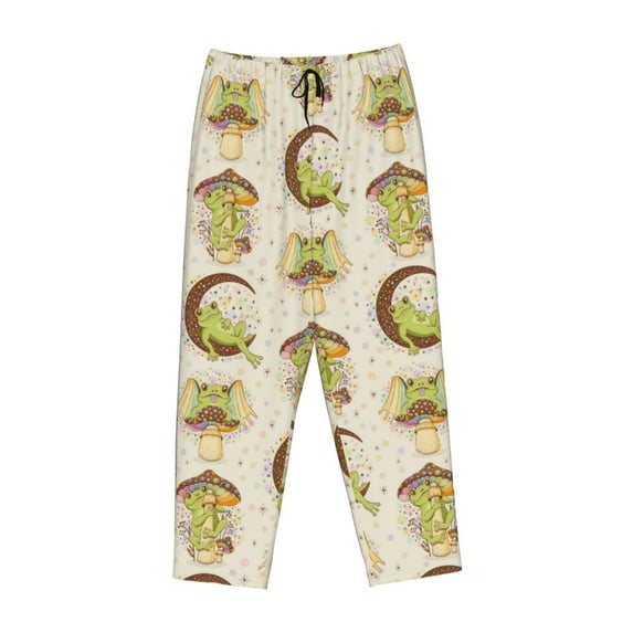 Lsque Frogs Print Women's Pajama Pants, Lounge Pant - Comfortable Home Wear,Elastic Waistband, Stylish Design-XX-Large