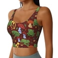 thumbnail image 1 of Lsque Frogs and Mushrooms Printed Women'S Sports Bra, Compression, Moisture Wicking, High-Impact Sports Bra For Women,Supportive sports bra-XX-Large, 1 of 9