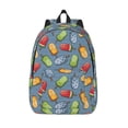 thumbnail image 1 of Lsque Fruit Ice Cream Pattern Canvas Daypack, Durable Backpack, High-quality Versatile Backpack,Vintage Compact Backpack-Small, 1 of 6