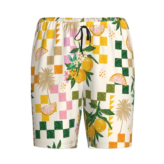 Lsque Fruit Mens Sleep Pajama Shorts,Short Pajama Pants, Cotton Ultra-Soft Knit-X-Large
