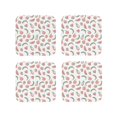 thumbnail image 1 of Lsque Fruit Pattern 4" Drink Coasters Set of 4, PVC Leather Absorbent Coasters, Table Coaster Set Decorative Coffee Cup Coasters Housewarming Gift -Square, 1 of 6