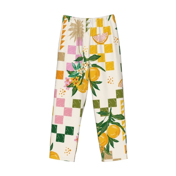 Lsque Fruit Print Men's Pajama Pants, Lounge Pant - Comfortable Home Wear,Elastic Waistband, Stylish Design-X-Large