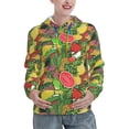 thumbnail image 1 of Lsque Fruits Vegetables And Berries Pattern Casual Women's Hoodie,Hooded Sweatshirt with Kangaroo Pocket,Pullover Hoodie with Eye-catching Drawstrings-Large, 1 of 7