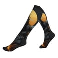 thumbnail image 1 of Lsque Full Moon Black Dragon Pattern Sport Compression Socks for Men & Women 15-20 mmHg Knee High Nurse Pregnant Running Medical and Travel Athletic, 1 of 6