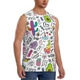 thumbnail image 1 of Lsque Fun Animal with Unicorn Print Men's Cotton Blend Sleeveless Muscle Shirts (S-3XL)- Moisture Wicking, Odor Protection, UPF 30+,Large, 1 of 8
