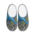 thumbnail image 1 of Lsque Fun Riding Dinosaur Pattern Womens Comfort Cotton on Scuff With Memory Foam and Anti-skid Sole Slipper-39/40, 1 of 7