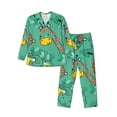thumbnail image 1 of Lsque Funny Animals in Jungle Pattern Long Sleeve Pajama Set for Men - Soft 2-Piece Sleepwear and Loungewear Set with Pockets, Comfy Nightwear-Large, 1 of 7