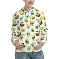 thumbnail image 1 of Lsque Funny Avocado In Mexican Clothes Pattern Casual Women's Hoodie,Hooded Sweatshirt with Kangaroo Pocket,Pullover Hoodie with Eye-catching Drawstrings-Small, 1 of 7