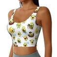 thumbnail image 1 of Lsque Funny Avocado In Mexican Clothes Printed Women'S Sports Bra, Compression, Moisture Wicking, High-Impact Sports Bra For Women,Supportive sports bra-X-Large, 1 of 9