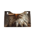 thumbnail image 1 of Lsque Funny Bald Eagle Printed Long Tissue Box Cover Holder, Facial Paper Organizer Dispenser,Triangle with Bottom Belt, PVC Leather Decorative Organizer, 1 of 9
