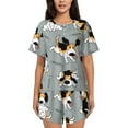 thumbnail image 1 of Lsque Funny Beagle Active Dog Women's Short-Sleeved Pajama Set - 2 Piece Soft and Lightweight Sleepwear Set-Large, 1 of 9