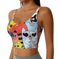 thumbnail image 1 of Lsque Funny Cats Printed Women'S Sports Bra, Compression, Moisture Wicking, High-Impact Sports Bra For Women,Supportive sports bra-X-Large, 1 of 9
