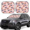 thumbnail image 1 of Lsque Funny Chicken 2 PCS Windshield Sun Shade | CarFoldable Window Covers | Car Accessories Reflect UV for Universal Cars SUV Truck | Large, 1 of 7