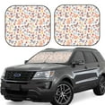 thumbnail image 1 of Lsque Funny Chicken 2 PCS Windshield Sun Shade | CarFoldable Window Covers | Car Accessories Reflect UV for Universal Cars SUV Truck | Medium, 1 of 7