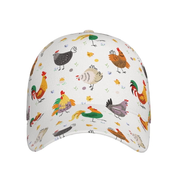 Lsque Funny Chicken Baseball Cap Trucker Low Profile Hat Golf Dad Hat Adjustable Original Classic Unconstructed Plain Cap Men Women