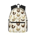 thumbnail image 1 of Lsque Chicken Cartoon Classic Casual Backpack - Large Capacity Water-Resistant Backpack for School, Work, Travel, and Outdoor Activities, 1 of 8