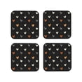 thumbnail image 1 of Lsque Funny Chicken Pattern 4" Drink Coasters Set of 4, PVC Leather Absorbent Coasters, Table Coaster Set Decorative Coffee Cup Coasters Housewarming Gift -Square, 1 of 6