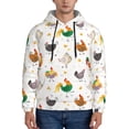 thumbnail image 1 of Lsque Funny Chicken Pattern Casual Men's Hoodie,Hooded Sweatshirt with Kangaroo Pocket,Pullover Hoodie-XX-Large, 1 of 7