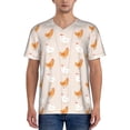 thumbnail image 1 of Lsque Funny Chicken Pattern Mens Polo Golf Shirts Funny Graphics Shorts Sleeve Button Shirts Baseball T-shirt-4X-Large, 1 of 7
