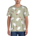 thumbnail image 1 of Lsque Funny Chicken Pattern Mens Polo Golf Shirts Funny Graphics Shorts Sleeve Button Shirts Baseball T-shirt-Medium, 1 of 7