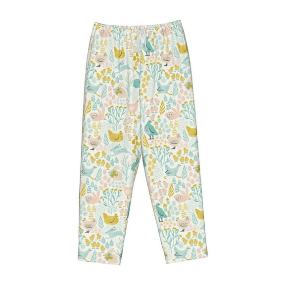Lsque Funny Chicken Print Women's Pajama Pants, Lounge Pant - Comfortable Home Wear,Elastic Waistband, Stylish Design-Small