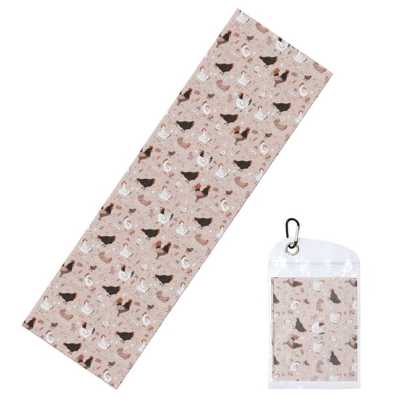 Lsque Funny Chicken Printed Cooling Towel (40"x 12"), Ice Towel, Microfiber, Soft Breathable Chilly Towel for Yoga, Sport, Gym, Workout, Fitness, Running