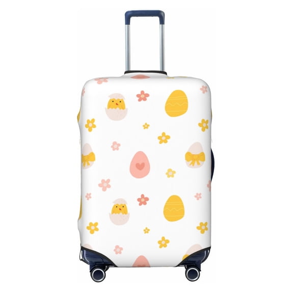 Lsque Funny Chicken Printed Luggage Cover, Travel Luggage Protector,Scratch and Dirt Resistant, Fits 18-32 Inch Luggage - Medium