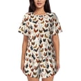 thumbnail image 1 of Lsque Funny Chicken Women's Short-Sleeved Pajama Set - 2 Piece Soft and Lightweight Sleepwear Set-4X-Large, 1 of 9