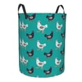 thumbnail image 1 of Lsque Funny Chicken pattern Laundry Hamper Basket, Tall Woven Rope Hamper Basket for Clothes, Lightweight Storage Basket, Collapsible Waterproof-Small, 1 of 8