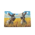 thumbnail image 1 of Lsque Funny Countryside Donkey Printed Long Tissue Box Cover Holder, Facial Paper Organizer Dispenser,Triangle with Bottom Belt, PVC Leather Decorative Organizer, 1 of 9