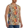 thumbnail image 1 of Lsque Funny Dogs Family Print Men's Cotton Blend Sleeveless Muscle Shirts (S-3XL)- Moisture Wicking, Odor Protection, UPF 30+,XX-Large, 1 of 8