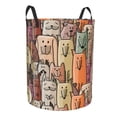 thumbnail image 1 of Lsque Funny Dogs Family pattern Laundry Hamper Basket, Tall Woven Rope Hamper Basket for Clothes, Lightweight Storage Basket, Collapsible Waterproof-Medium, 1 of 8