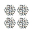 thumbnail image 1 of Lsque Funny Excavator Pattern 4" Drink Coasters Set of 4, PVC Leather Absorbent Coasters, Table Coaster Set Decorative Coffee Cup Coasters Housewarming Gift -Hexagon, 1 of 6
