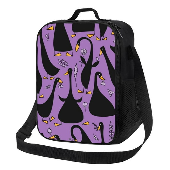 Lsque Funny Goose Lunch Bag Lunch Box for Women Men Reusable Insulated Lunch Tote Bag,Leakproof Thermal Cooler Sack Food Handbags Case High Capacity